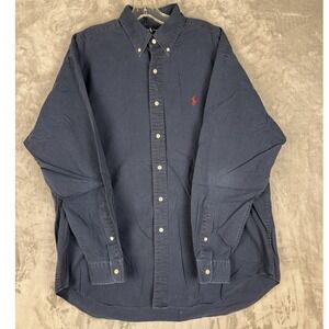 Ralph Lauren Navy Blue Casual Button Down Shirt